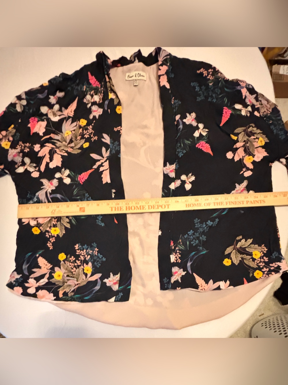 Emma & Olivia Floral Kimono or Topper w/ Pink Liner Women’s L/XL - Picture 9 of 14